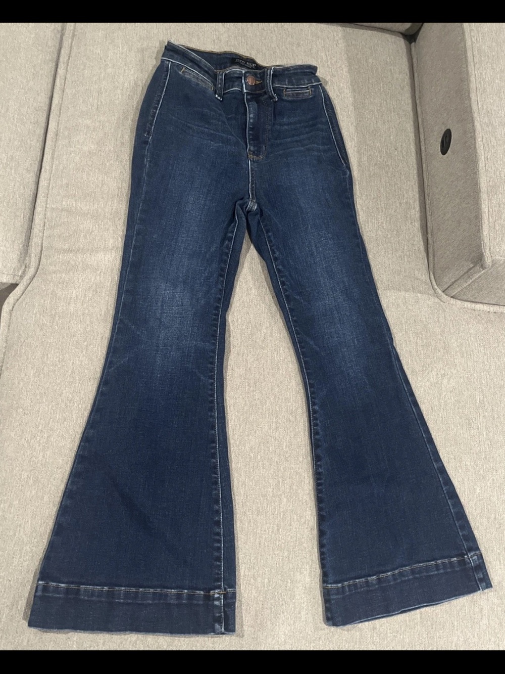 Judy Blue Dark Blue High-Rise Flare Jeans Size 0/24